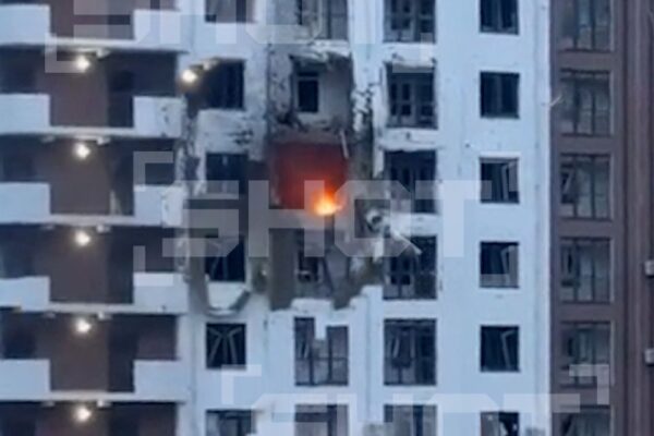 сграда ударена от дрон