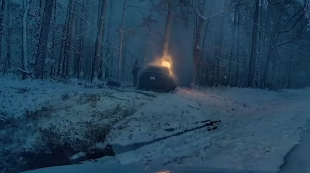 burning car