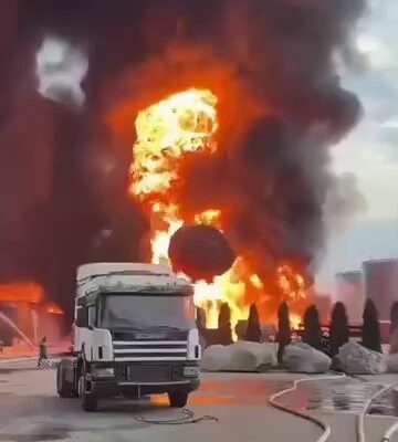 дронове пожар Лабинск
